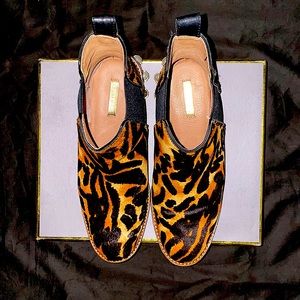 Leopard print boots